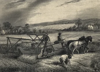Cyrus McCormick 1831-es aratógépe, amely az 1851-es Crystal Palace kiállításon volt kiállítva.