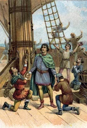 Kolumbusz Kristóf (Cristoforo Colombo) Amerika felfedezése 1492-ben.