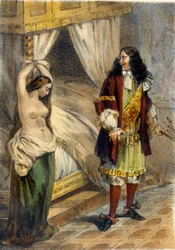 Donatien Alphonse François de Sade (1740-1814), ismertebb nevén de Sade márki. Metszet a 19. század elejéről.