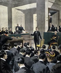 Dreyfus-ügy: Georges Picquart alezredes (1854-1914) vallomása Emile Zola író perében (a J