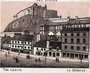 Edinburgh, Skócia: kilátás a kastélyra (Edinburgh-i kastély). in "" A világ 168 nézetet szemléltet"" Keltezés nélküli (19. század vége)