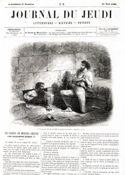 Edmond Dantes, Monte Cristo (Monte Cristo) grófja találkozik Faria abbéval a börtönben lévő üreges alagútnak köszönhetően – az 1860.05.31-i „” Le Journal du Thursdays”-ban