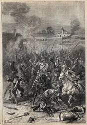 A puritánok egorgementje – 19. századi illusztráció Walter Scott (1771-1832) „The Puritans of Scotland” (Old Mortality) című történelmi regényéhez