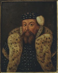 Eric XIV de Suede – XIV. Erik svéd király (1533-1577), névtelen portréja. Olaj, fa. Mérete: 19x15 cm. Nemzeti Múzeum Stockholm