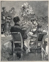 Híres nyakláncok: Josephine gyöngy nyaklánca. Napóleon Bonaparte konzul a felesége, Josephine de Beauharnais (Marie Josephe Rose de Tascher de La Pagerie) nyakában lévő gyöngy nyaklánc eredetét kérdezi