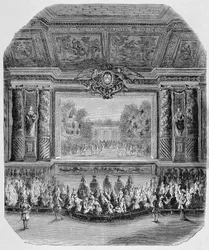 XIV. Lajos ünnepe, Szent Aignan hercegétől (Zenei vígjáték, a versailles-i parkban) Metszet