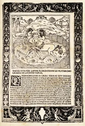 Teseo harca Minotauróval (fametszet)