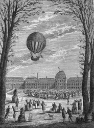 Charles és Robert első repülőútja egy hidrogéngáz-aerosztáthoz, december 1