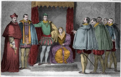 Ferenc (1544-60) azt mondja a parlamenti képviselőknek, hogy Guise hercege és a bíboros fogja irányítani az államot