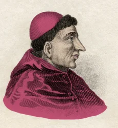 Francisco Jimenez de Cisneros (Gonzalo Jimenez de Cisneros) (1436-1517) bíboros, vallási reformátor és spanyol államférfi. századi metszet.