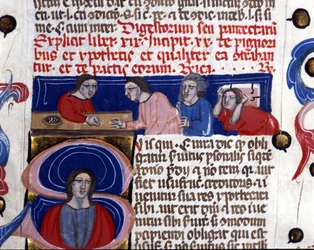 Kockajáték (gioco dei dadi). 14. századi kézirat. Biblioteca Nazionale Braidense. Milánó
