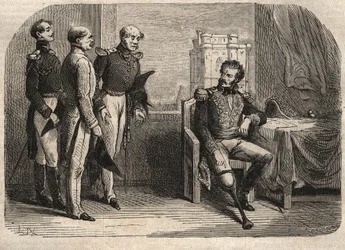 Daumesnil tábornok nem hajlandó átadni a Chateau de Vincennes-t (Franciaország).