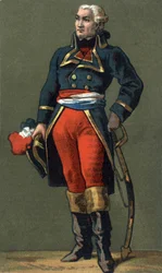 Dumouriez tábornok.Charles Francois du Perier, dit du Perier du Mourier, majd Dumouriez General francais (1739-1823). A 19. század kromolitográfiája