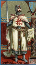 Bouilloni Gottfried (1061-1100), Alsó-Lotaringia hercege és Jeruzsálem első keresztény uralkodója az első keresztes hadjárat (1096-1099) után.