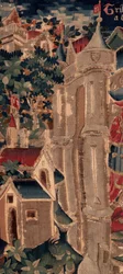 Saint Piat és Saint Eleuthère története, 14. jelenet: A pestisjárvány elpusztítja Tournai városát. Kiskereskedelem.