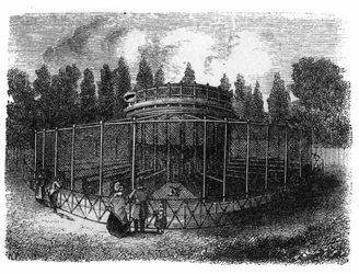 Jardin des Plantes Párizsban 1861-ben: pheasanderie.