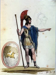 Jason karakter. Luigi Cherubini (1760-1842) Médee című operájához a La Scala (Milánó, Olaszország) előadására 1822-1823-ban.