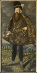 Jean III roi de Suede – III. János svéd király (1537-1592) portréja, Anonymous. Olajfestmény. Mérete: 195x98 cm. Nemzeti Múzeum Stockholm