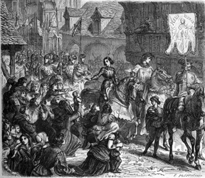 Jeanne of Arc 1429. április 29-én lépett be Orléansba.