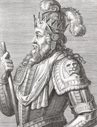 V. Afonz portugál király. Portré.