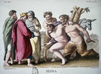Midas király - metszet
