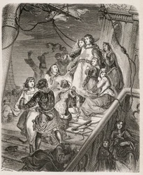 La galère de Saint Louis - „Pápák, királyok, királynék, császárok története évszázadokon át” című könyvében, Maurice Lachatre 1857-ben