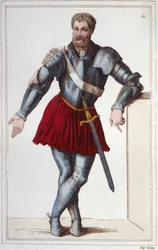 Bayard lovag (1475-1524) metszet 1830