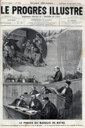 De Nayve márki pere Bourges-ban 1895-ben – Metszet az 1895-ös „Le Progres illustrious”-ba