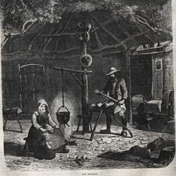 Les szabotírozók. metszet 19. század