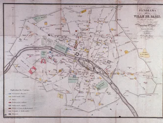 Párizs városának térképe 1840-ben.