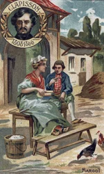 Margot operaképregény 1857-ből Antoine Louis Clapissontól. (1808-1866). A 19. század végének kromója.