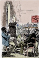 Mihail Alekszandrovics Bakunin (Bakunin) (1814-1876), orosz anarchista a svájci Bale Kongresszuson 1869 szeptemberében.