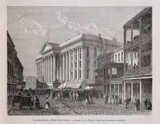 New Orleans (New Orleans): Hotel Saint-Charles (Saint Charles) - „Le tour du monde”, 1876. 2. félév