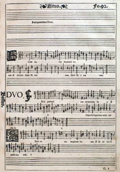 Oldal a Liber octo Missarumból (1541)