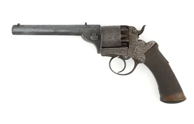 Ütős oldalkalapácsos revolver, esetleg .38 hüvelykes kaliber, 1860-as évek körül (revolver, ütős, oldalkalapács)