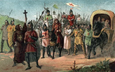 Remete Péter a keresztes hadjáratot hirdeti (1095-1099).