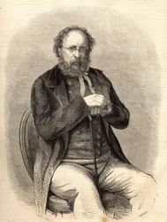 Pierre Joseph Proudhon (1809-1865). Francia szocialista teoretikus, az anarchizmus előfutára. Metszet 1865-ből. Bianchetti gyűjtemény