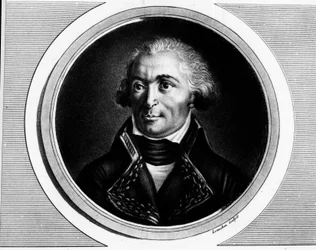 Charles Pichegru (1761-1804), az északi, Sambre és Meuse, Rajna és Moselle hadseregeinek fővezérének egész alakos portréja. metszet: „A francia forradalom történelmi képeinek teljes gyűjteménye, három kötetben.”” 1804.