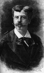 Alphonse de Neuville francia festő portréja. (1835-1885)