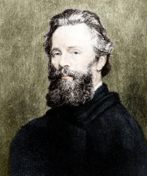 Herman Melville (1819-1891) amerikai költő és regényíró portréja.