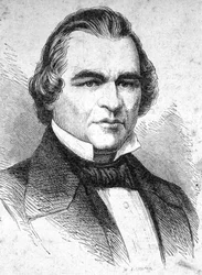 Andrew Johnson (1808-1875) amerikai államférfi portréja – a „” The Contemporains” című filmben, n.d. század vége.