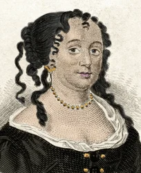 Anne Hyde (1637-1671), York hercegnőjének és II. Jakab angol első feleségének portréja. századi metszet.