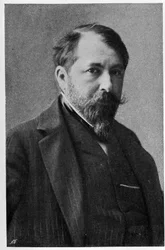 Arthur Schnitzler (1862-1931) osztrák zsidó író és orvos portréja.