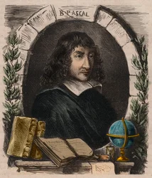 Blaise Pascal (1623-1662) francia fizikus, matematikus és író portréja, metszet 1879-ből - Blaise Pascal (1623-1662) francia matematikus és író portréja