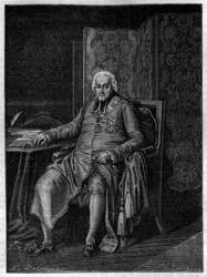 Jean-Baptiste (Jean Baptiste) bíboros portréja, Belloy Morangle (Belly-Morangle) (1709-1808) Metszet a XIX.