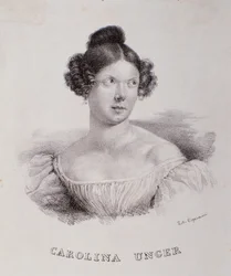 Caroline Ungher (Unger) portréja (metszet