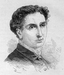 Catherine Julie Clementine Jouassain (1829-1902), francia komikus, a Comedie Francaise tagja portréja. Metszet a „” Le Monde Illustré”” n¡1168-ban, 1879. augusztus 16..