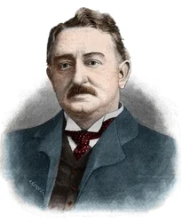 Cecil John Rhodes (1853-1902) brit üzletember és gyarmati adminisztrátor portréja.
