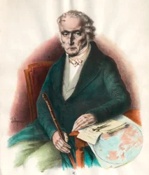 Charles Fourier (1772-1837) francia szocialista teoretikus portréja. századi metszet. Magángyűjtemény.
