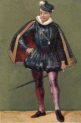 IX. Károly (1550-1574), francia király portréja.